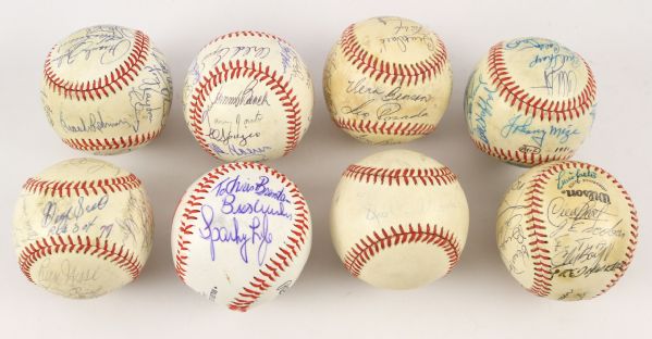 1970s-2000s Signed Baseball Collection - Lot of 8 w/ Johnny Bench, Carlton Fisk, Brooks Robinson, Johnny Mize & More
