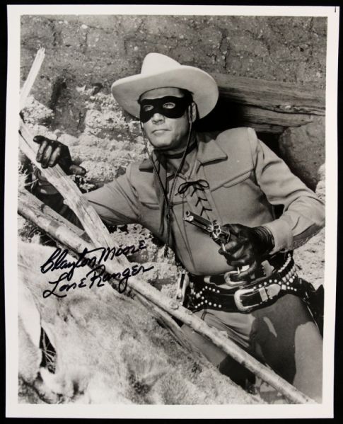 1980s Clayton Moore Lone Ranger Signed 8" x 10" Photo (MEARS LOA)