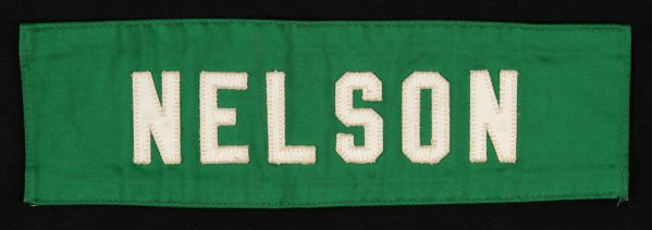 1965-76 Don Nelson Boston Celtics Warm Up Jacket Nameplate (MEARS LOA)