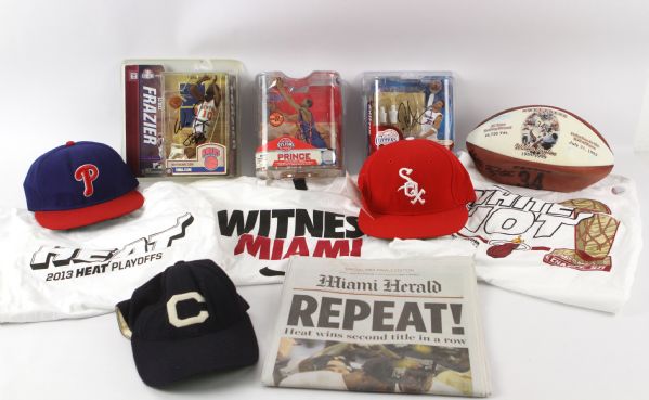 1990s-2000s Baseball Basketball Football Memorabilia Collection - Lot of 13 