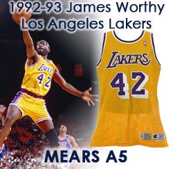 Lot Detail - 1993-94 James Worthy Los Angeles Lakers Game-Used