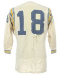 1960's circa White Durene #18 Game Worn King O'Shea Football Jersey (MEARS LOA)