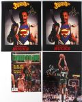 1980s-90s Milwaukee Bucks Memorabilia Collection - Lot of 6 w/ Sidney Moncrief Signed Photos, Stadium Seat Covers & More (JSA)