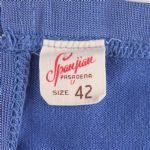 1960's circa Blue Durene #20 Game Worn Spanjian Football Jersey (MEARS LOA)