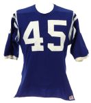 1967-73 Blue Durene #45 Game Worn Wilson Football Jersey (MEARS LOA)