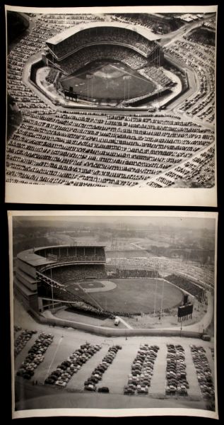 1950s Milwaukee County Stadium 8" x 10" Aerial Photograph - Lot of 2