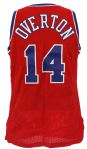 1995-96 Doug Overton Washington Bullets Preseason Road Jersey (MEARS LOA)
