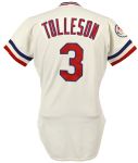 1981 Wayne Tolleson Texas Rangers Game Worn Home Jersey (MEARS LOA)