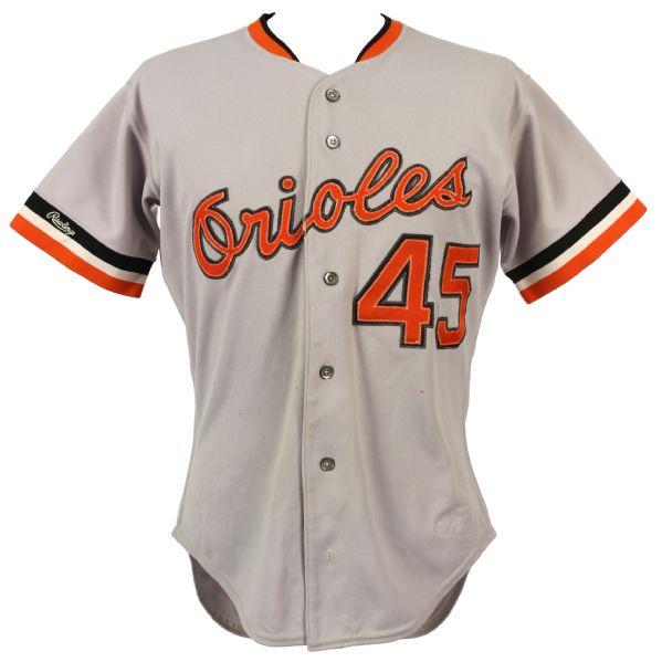 1987 Eric Bell Baltimore Orioles Game Worn Road Jersey (MEARS LOA)