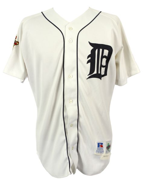 2001 (post 9/11) Randall Simon Detroit Tigers Game Worn Home Jersey (MEARS LOA)