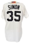 2001 (post 9/11) Randall Simon Detroit Tigers Game Worn Home Jersey (MEARS LOA)