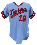 1984 Ken Schrom Minnesota Twins Game Worn Road Jersey (MEARS LOA)  "Restored Name Plate"