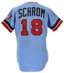 1984 Ken Schrom Minnesota Twins Game Worn Road Jersey (MEARS LOA)  Restored Name Plate