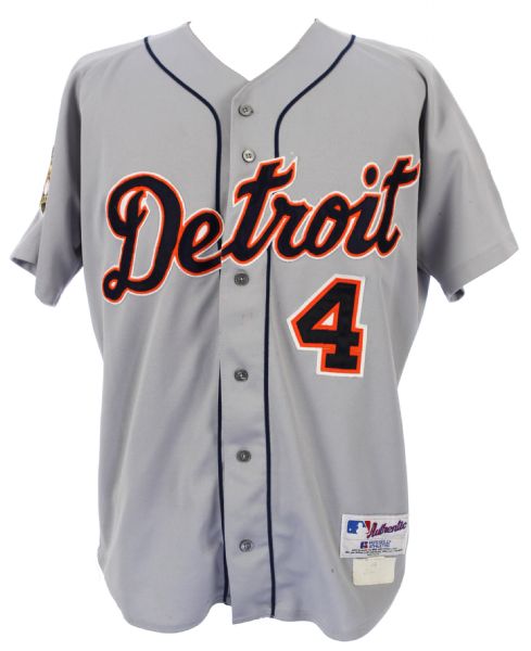 2001 (post 9/11) Bobby Higginson Detroit Tigers Game Worn Road Jersey (MEARS LOA)
