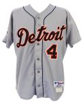 2001 (post 9/11) Bobby Higginson Detroit Tigers Game Worn Road Jersey (MEARS LOA)