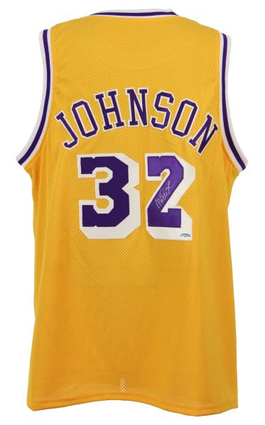 2000s Magic Johnson Los Angeles Lakers Signed Jersey (Steiner)