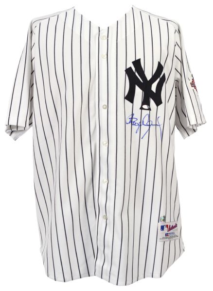 2003 Roger Clemens New York Yankees Signed Jersey w/ Franchise 100th Anniversary Patch (Steiner)