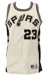 1985-87 Tyrone Corbin San Antonio Spurs Signed Game Worn Home Jersey (MEARS LOA/JSA)