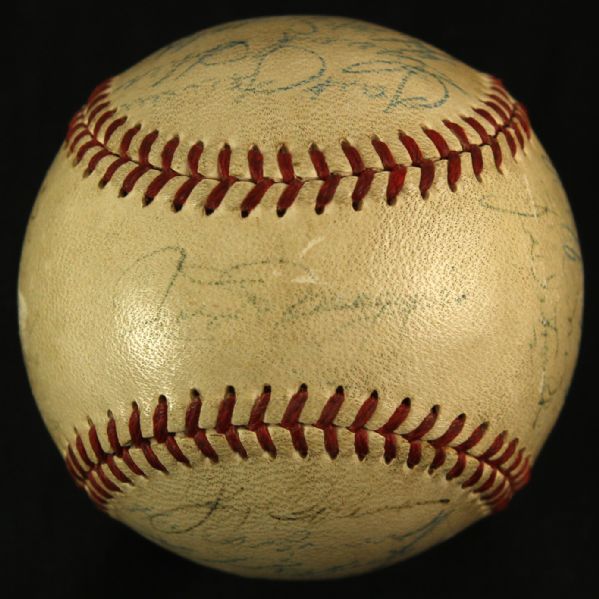 1951 New York Yankees World Series Champions Team Signed OAL Harridge Baseball w/ 26 Signatures Including Joe DiMaggio, Mickey Mantle, Yogi Berra & More (JSA Full Letter)