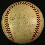 1951 New York Yankees World Series Champions Team Signed OAL Harridge Baseball w/ 26 Signatures Including Joe DiMaggio, Mickey Mantle, Yogi Berra & More (JSA Full Letter)