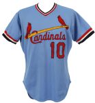 1984 Ken Oberkfell St. Louis Cardinals Game Worn Road Jersey (MEARS LOA)