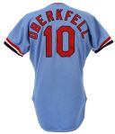 1984 Ken Oberkfell St. Louis Cardinals Game Worn Road Jersey (MEARS LOA)
