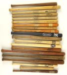 1950's-2000's Miniature Baseball Bat Collection - Lot of 41 w/ 2 Signed Including Willie Mays & Phil Rizzuto (JSA)
