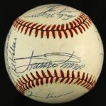 1980s Cracker Jack Old Timers Baseball Classic Multi Signed Baseball w/ 16 Signatures Including Minnie Minoso, Al Kaline, Bob Feller & More *JSA*
