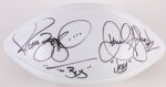 2000's Joe Namath Jerome Bettis Jamal Anderson Multi Signed Football (JSA Full Letter)