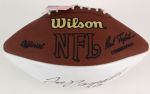 2000's Joe Namath Jerome Bettis Jamal Anderson Multi Signed Football (JSA Full Letter)