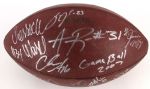 2007 (October 7) New York Giants New York Jets Giants Stadium Multi Signed Game Used Football w/ 14 Signatures Including Aaron Ross, Justin Tuck & More (MEARS LOA/JSA Full Letter/Steiner)