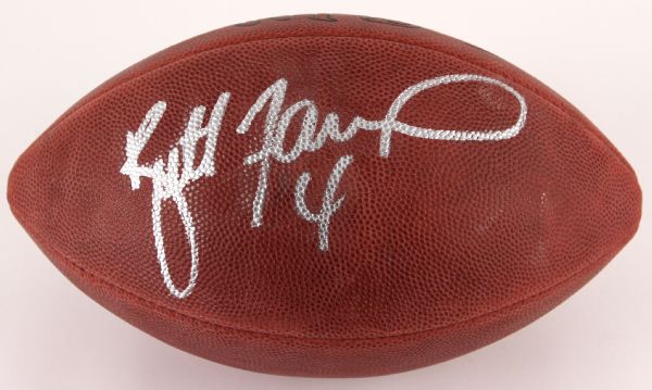 2000s Brett Favre Green Bay Packers Signed Football (JSA)