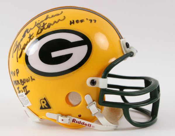 2000s Bart Starr Green Bay Packers Signed Mini Helmet (JSA)