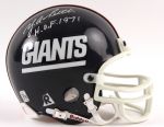 1990s YA Tittle New York Giants Signed Mini Helmet (JSA)