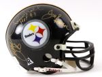 1990s Chuck Noll Joe Greene Mel Blount John Stallworth LC Greenwood Pittsburgh Steelers Multi Signed Mini Helmet (JSA)