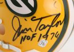 1990's Bart Starr Ray Nitschke Jim Taylor Lionel Aldridge Green Bay Packers Signed Mini Helmet (JSA)