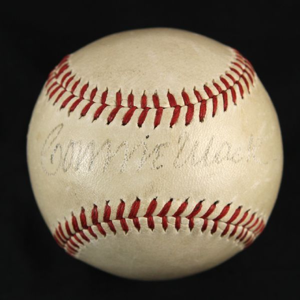 1943-45 circa Connie Mack Philadelphia Athletics Single Signed AJ Reach Baseball (JSA)