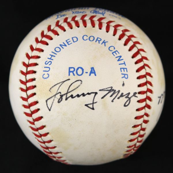1982 Johnny Mize George Kell Dual Signed OAL MacPhail Baseball (JSA)