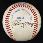 1982 Johnny Mize George Kell Dual Signed OAL MacPhail Baseball (JSA)