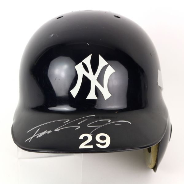 2009-10 Ron Guidry Francisco Cervelli New York Yankees Signed Batting Helmet (JSA/Steiner)