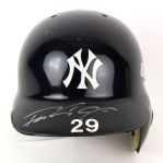 2009-10 Ron Guidry Francisco Cervelli New York Yankees Signed Batting Helmet (JSA/Steiner)