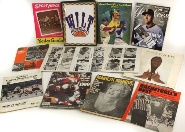 1940s-2000s Baseball Basketball Football Hockey Memorabilia Collection - Lot of 15 w/ Ticket from Jeters Last Game @ Yankee Stadium, 1993-95 Orlando Magic Team Signed Basketball & More(JSA)