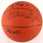 1985-86 Milwaukee Bucks Team Signed Basketball w/ 8 Signatures Including Paul Pressey, Terry Cummings, Randy Breuer & More (JSA)