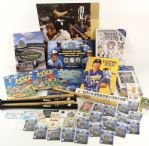 1970s-2000s Milwaukee Brewers Memorabilia Collection - Lot of 59 w/ Mini Bats, Tickets, Pins, Publications Medallions & More