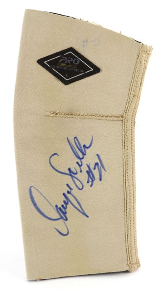 1990s Dominique Wilkins Atlanta Hawks Signed Game Worn Compression Sleeve (MEARS LOA/JSA)