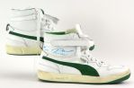 1986 Paul Pressey Milwaukee Bucks Singed Game Worn Puma Sneakers (MEARS LOA/JSA)