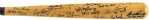 1980's Most Valuable Player Multi Signed Adirodack Big Stick w/ 22 Signatures Including Ernie Banks, Dale Murphy, George Brett, Dick Allen & More (JSA)