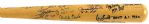 1980's Most Valuable Player Multi Signed Adirodack Big Stick w/ 22 Signatures Including Ernie Banks, Dale Murphy, George Brett, Dick Allen & More (JSA)