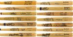 1970's-90's Massive Hall of Fame All Star Award Winner Signed Baseball Bat Collection - Lot of 63 w/ Ernie Banks, Duke Snider, Yogi Berra & Many More (MEARS LOA) 