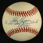 1990's Don Larsen Bobby Thomson New York Giants/Yankees Signed Collection - Lot of 2 (JSA)